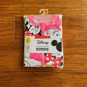 Bonds Disney Mickey Minnie Mouse & Daisy Pink Zip Wondersuit Size 00 BNIP - Imagen 1 de 1