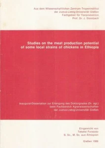 Studies on the meat production..of some local strains of chickens in Ethiopia. - Bild 1 von 1