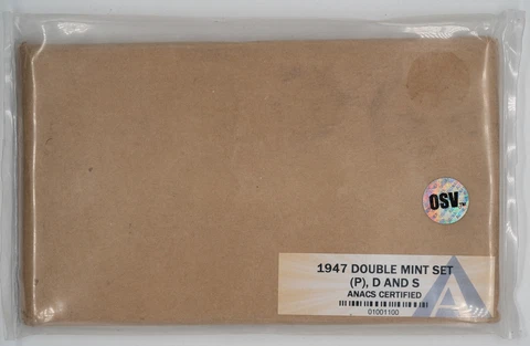 1947 P / D / S DOUBLE MINT SET OSV ANACS MINT STATE UNC P65.10 / D65.88 / S65.54 Cover