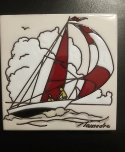 Cleo Teissedre 6x6" Tile Segelboot - Bild 1 von 2
