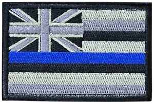 HAWAII STATE FLAG HI THIN BLUE LINE SWAT TACTICAL COP POLICE HOOK MORALE PATCH - Picture 1 of 4