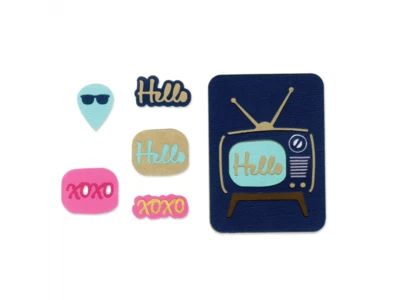 Sizzix Thinlits Stanzer Set 7tlg - Retro TV by Rachael Bright - Bild 1 von 2