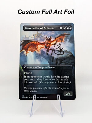 Bloodletter of Aclazotz Foil Custom sticker on bulk MTG Commander - Image 1 of 2
