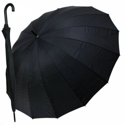 Großer Golfschirm Partnerschirm Portierschirm Regenschirm XXL happy rain Schwarz