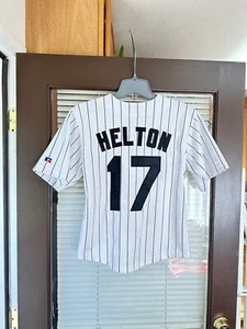 WOMENS SIGNED Todd Helton #17 Colorado Rockies MLB Baseball Jersey AUTOGRAPHED - Picture 1 of 6