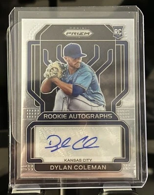 2022 Panini Prizm Baseball DYLAN COLEMAN RC ROOKIE Auto #RA-DC ROYALS - Image 1 of 2