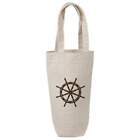 'Sailing Ship Steering Wheel' Cotton Wine Bottle Gift / Travel Bag (BL00019556)