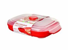Sistema Microwave Bacon Crisper Cooker Container - Red