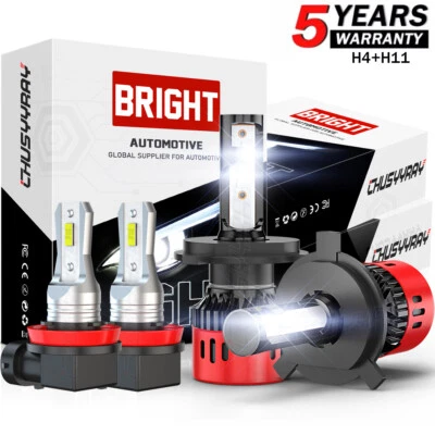 For Toyota Yaris iA 2018-2017 Combo LED Headlight High/Low Beam Fog Light Bulbs - Image 1 of 4