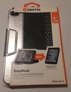 NEW ! - Griffen ipad mini 4 Snapbook Silver/ Grey