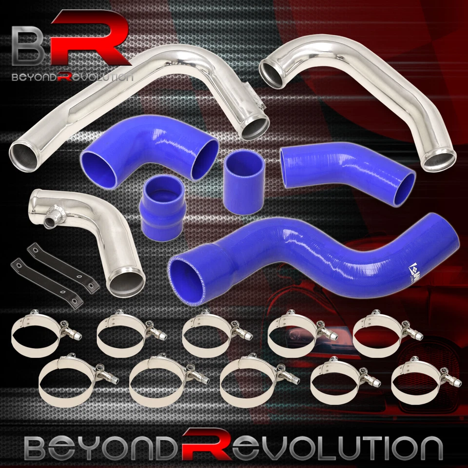 For 1990-1996 300ZX Z32 Twin Turbo Polish Aluminum Intercooler Pipe Kit Couplers - Image 1 of 4