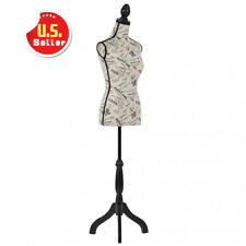 Female Mannequin Torso Dress Form Body Display Height Adjustable Tripod Stand
