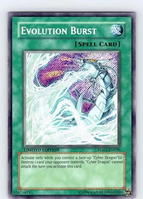 Yu-Gi-Oh TCG Evolution Burst HA01-EN030 Limited Edition Secret Rare Card NM - Image 1 of 2