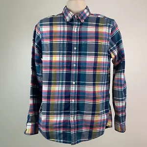 Camisa Para Hombre Gap Talla S Calce Ajustado Botón Frontal Cuadros Algodón Azul Rosa - Imagen 1 de 6