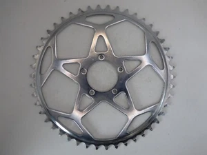 CHROMED STEEL CHAINRING - 46 T - 50.4 BCD - NOS - Picture 1 of 2