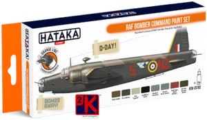 HATAKA CS102 - RAF Bomber Command Lacquer Based Set 8 x 17ml Bottles POD Postage - Picture 1 of 8