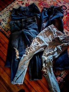 Girls Lot of 4 Jeans, Size 10 misc brands euc - Picture 1 of 1
