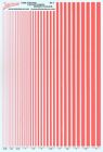 Stripes 0,25mm-5mm Waterslidedecals fluorescent red 165x120mm INTERDECAL