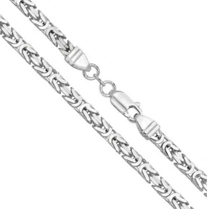 Catena bizantina quadrata argento sterling - 30 POLLICI - MARCHIO UK - UOMO/DONNA - Foto 1 di 8