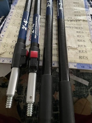 4 x 全新 2'-4' 英尺针锁油漆加长杆铝玻璃纤维 Valspar — 第 1/4 张图片