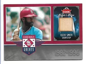 Ozzie Smith Game Used Bat 2006 Fleer Greats Of The Game Cardinals Greats STL-OS - Picture 1 of 2