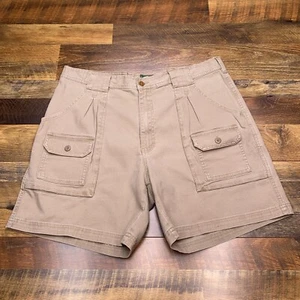 Cabelas Cargo Shorts Adult 38 Khaki Flat Front Outdoor Stretch Mens - Picture 1 of 6