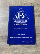 Cheltenham John Seyfried Mickleton Steeplechase 8 Nov 1985 Race Card Programme