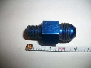 EARLS Fuel Pressure Gauge In-Line Adapter Fittings,# 100523,BLUE AN -8 X 1/4 NPT - Picture 1 of 8
