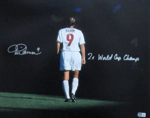 Foto Beckett 188602 inscrita de fútbol de Mia Hamm EE. UU. 16m. para mujer - Imagen 1 de 3