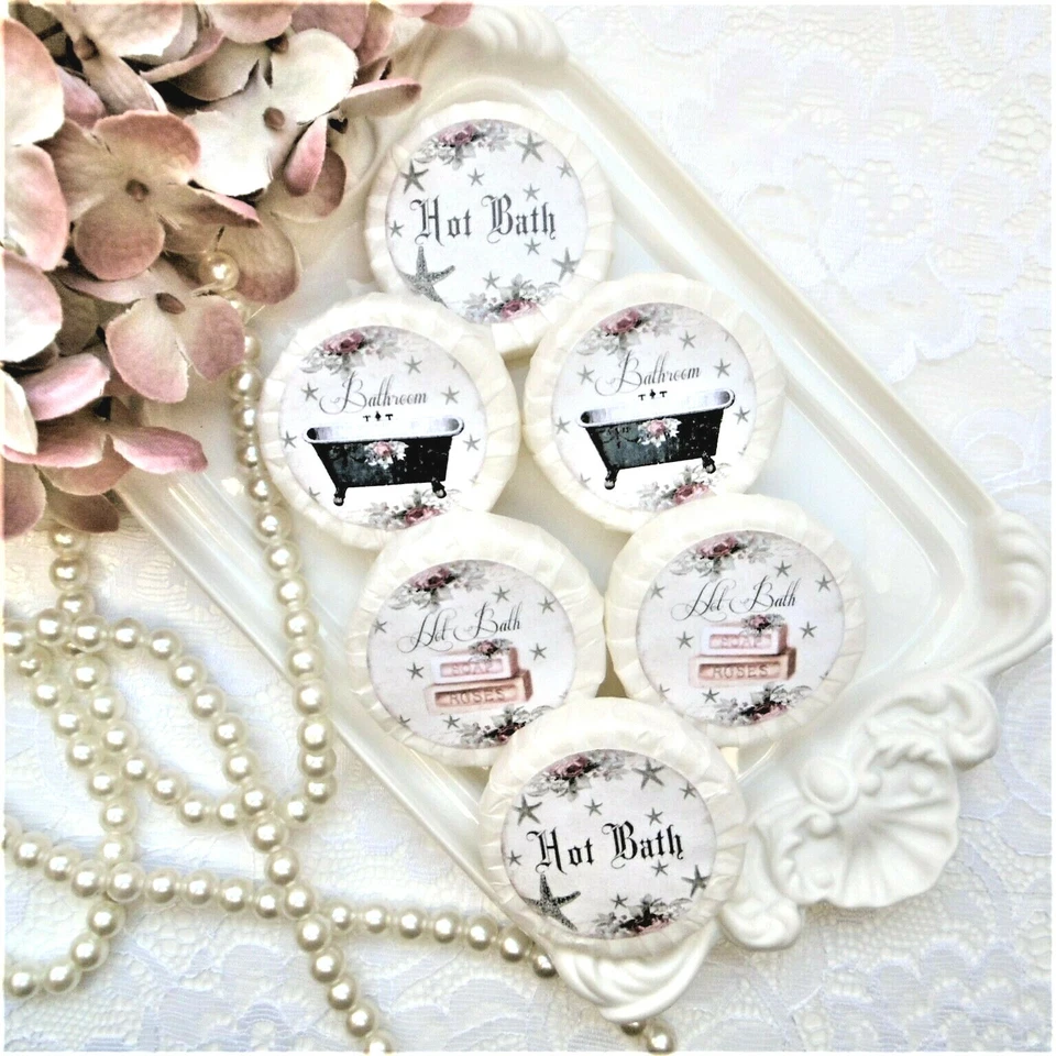 MARKENLOS 6 x Gästeseife Handseife Duftseife Shabby Chic Nostalgie Seife Badezimmer Deko