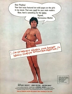 1969 Anthony Newley Nude photo "Heironymus Merkin" Movie Release promo print ad - Picture 1 of 1