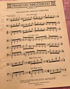 Preparatory Arpeggio Exercises No. 71- Progressive Series Exercises - Picture 1 of 1
