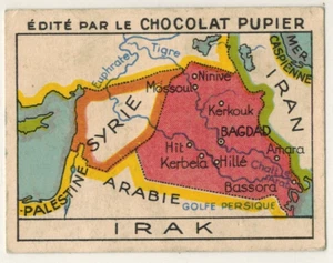chrom-Karte-Irak.Mesopotamien-Geographie-Schokolade Pupier-Db.20 - Bild 1 von 2