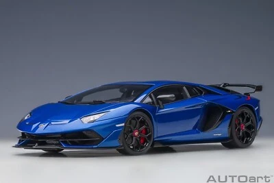1/18 兰博基尼 Aventador SVJ 蓝色 Nethuns 复合模型汽车 Autoart 79174 出品 — 第 1/4 张图片