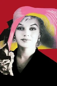 STEVE KAUFMAN "SOPHISTICATED MARILYN" | UNIQUE PAINTED CANVAS | 60X40" | GALLART - Picture 1 of 3