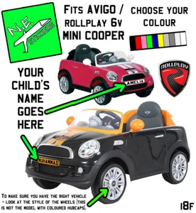 FRONT (+back?) kids number plate for Rollplay ELECTRIC 6v MINI Cooper COUPE car - Picture 1 of 3