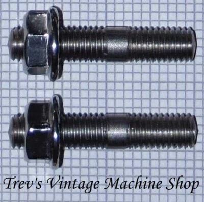 Kawasaki KE175D из нержавеющей стали выхлопные шпильки и фланцевые гайки, набор из 2. ES12 - Изображение 1 из 2