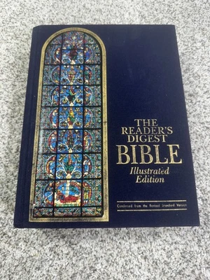 Vintage Reader's Digest Illustrated Bible 1995 Hardcover Stained Glass Art Editi — 第 1/4 张图片
