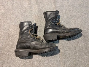 Stivali Red Wing Uomo 10 C Pelle Nera Wildland Logger 699 Vigili del Fuoco Lavoro USA - Foto 1 di 19