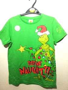 Weihnachten T-Shirt Grinch grün "Define Naughty" TU 9 Jahre Jungen neu mit Etikett - Bild 1 von 10