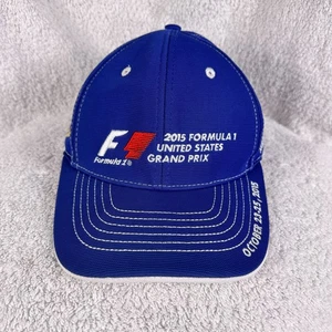 Formula 1 F1 United States Grand Prix 2015 Hat Cap Hook And Loop Blue Racing - Picture 1 of 9