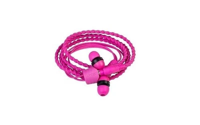 Wraps In Ear-Wristband Earphones Headphones Wearable, 3.5mm Jack-Braided-Pink - Image 1 of 4