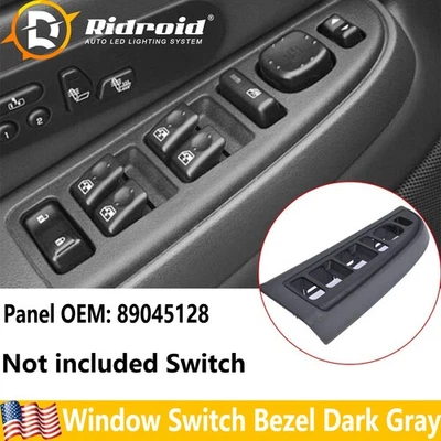New Front Left Window Switch Bezel Gray Fit for 03-07 Chevy Silverado GMC Sierra - Image 1 of 4