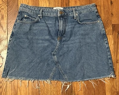 Minifalda vaquera Miss Selfridge azul cintura alta dobladillo deshilachado 12 Foto 1 de 4