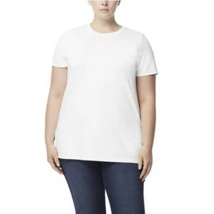 Jones New York T-Shirt mit geteiltem Saum Größe 2X Kurzarm weiß - Bild 1 von 7