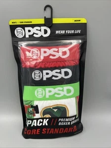 PSD 7" Inseam Mexico Flag Core Standard Premium Boxer Briefs, Red Sz M, 32-34" - Picture 1 of 7