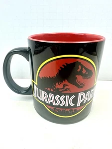 Jurassic Park Logo 20oz Ceramic Mug new Black With Logo And Red Inside. 🦖 - Picture 1 of 5