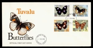 DR WHO 1981 TUVALU FDC BUTTERFLY CACHET COMBO M37549 - Imagen 1 de 2