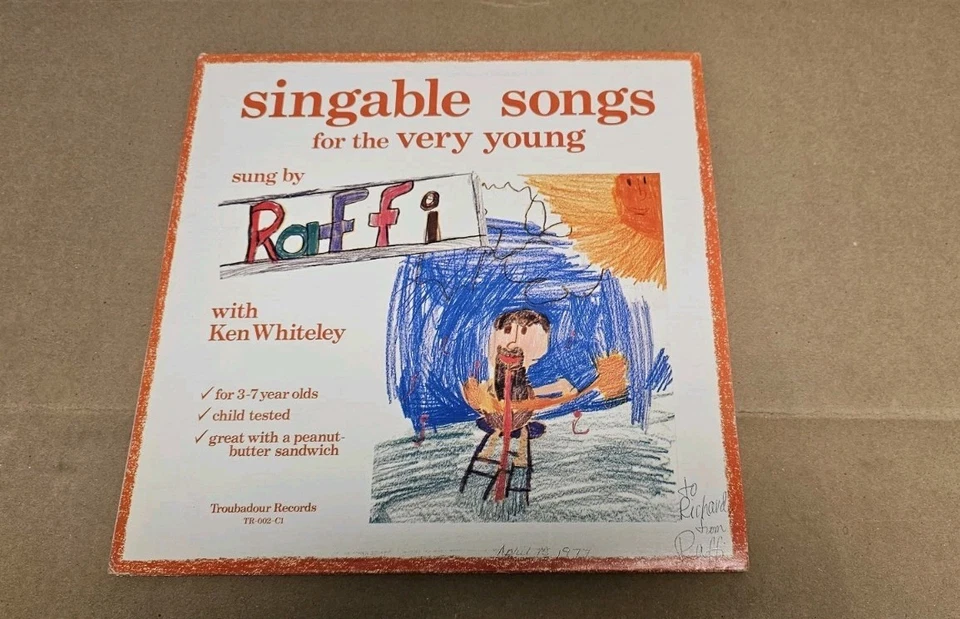Signed/Autographed Raffi Singable Songs For The Very Young Vinyl Record Album LP - Image 1 of 4