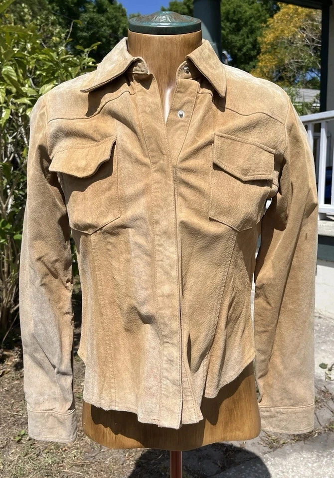 Chaqueta De Colección Newport News Colección Jeanology Cuero Con Botones Para Mujer Talla 12” Foto 1 de 4